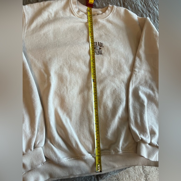 URBAN OUTFITTERS Colorado Springs Cream Crew Neck Sweatshirt size L - Picture 7 of 7